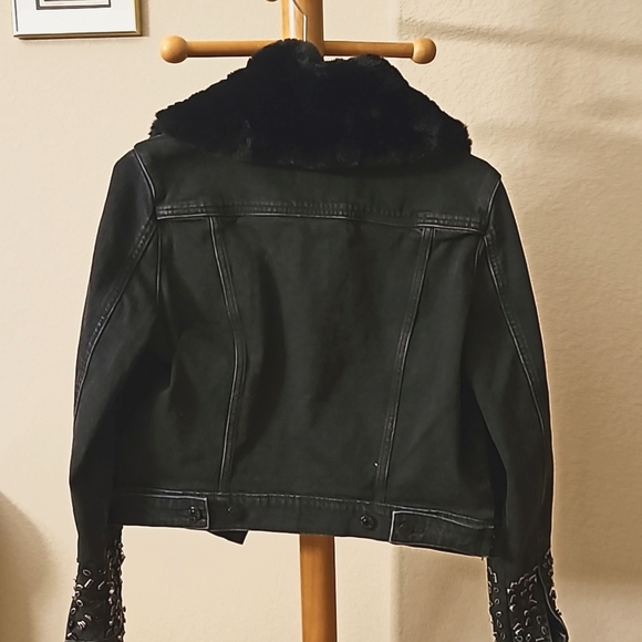 NWT Guess Black Denim Jacket, Small - Picture 6 of 11